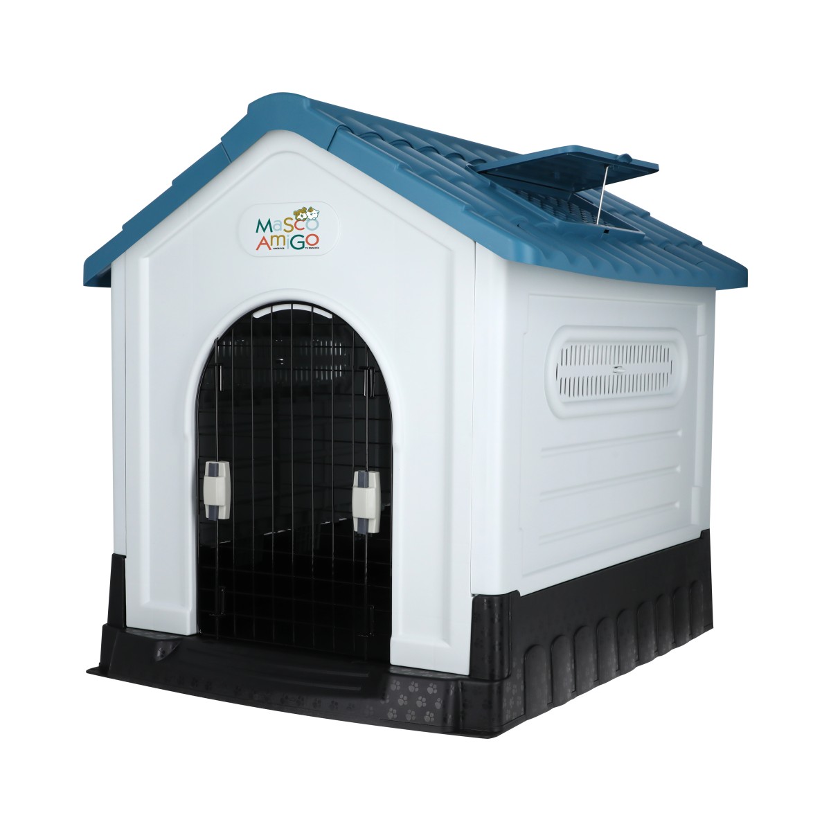 Foto 2 | Casa para Perro Grande Mascoamigo Azul Puerta Metálica