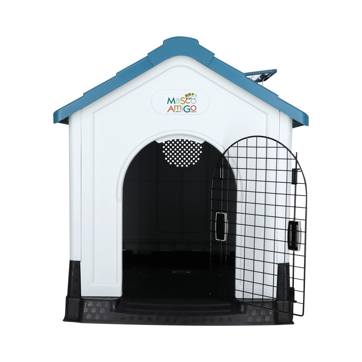 Foto 4 | Casa para Perro Grande Mascoamigo Azul Puerta Metálica