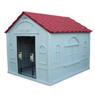Foto 1 | Casa para Perro Grande Mascoamigo Roja Puerta Metálica