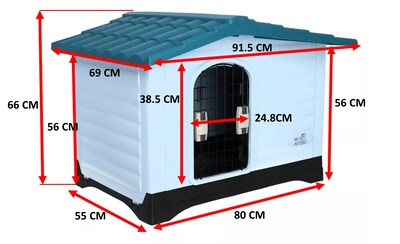 Foto 2 | Casa para Perro Mediano Mascoamigo Azul 2 Puertas