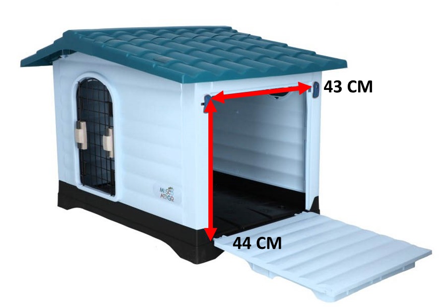 Foto 4 pulgar | Casa para Perro Mediano Mascoamigo Azul 2 Puertas
