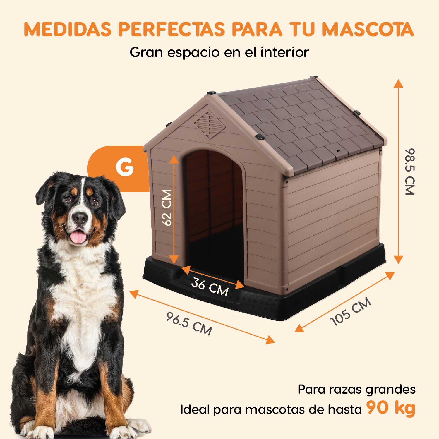 Foto 4 pulgar | Casa Para Mascota Poli Pets PP-CM01GY-BERLIN Modelo Berlín