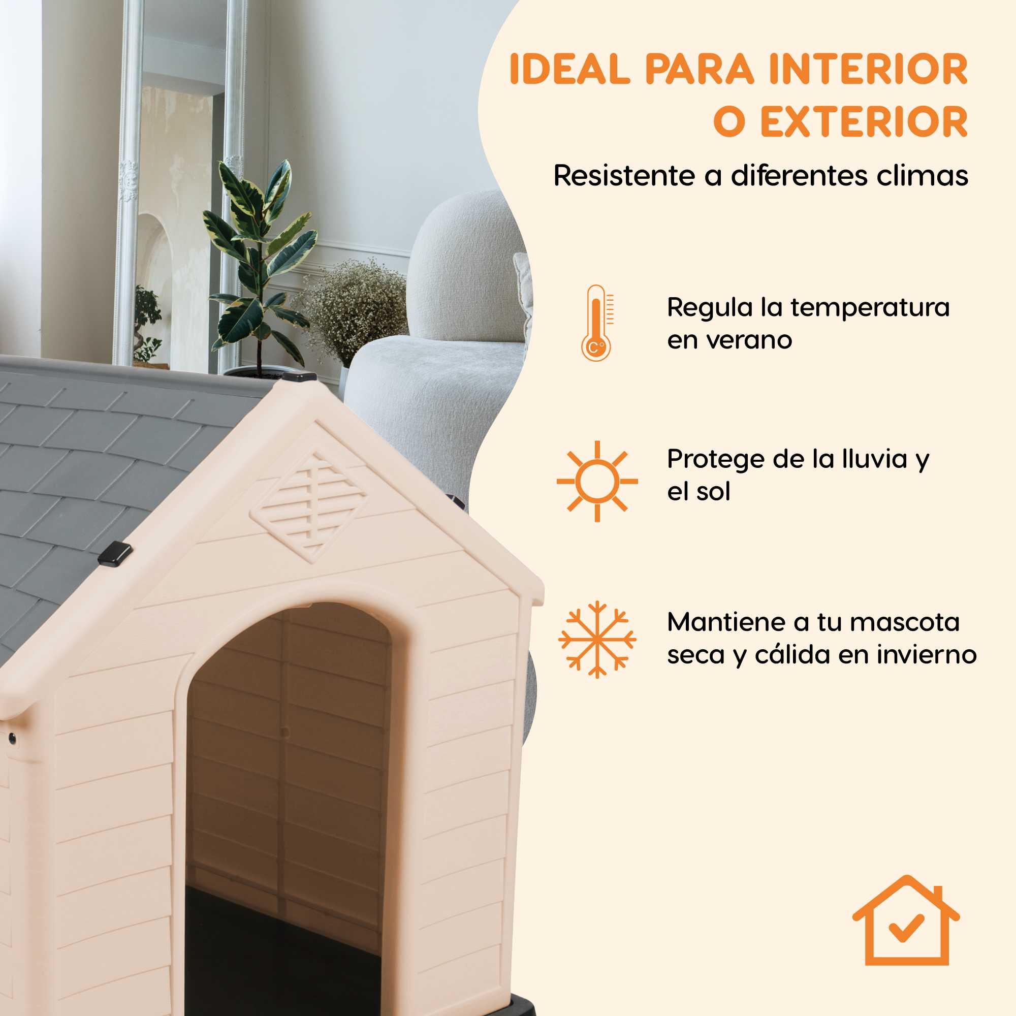 Foto 6 pulgar | Casa Para Mascota Poli Pets PP-CM01GY-QUEBEC Modelo Quebec