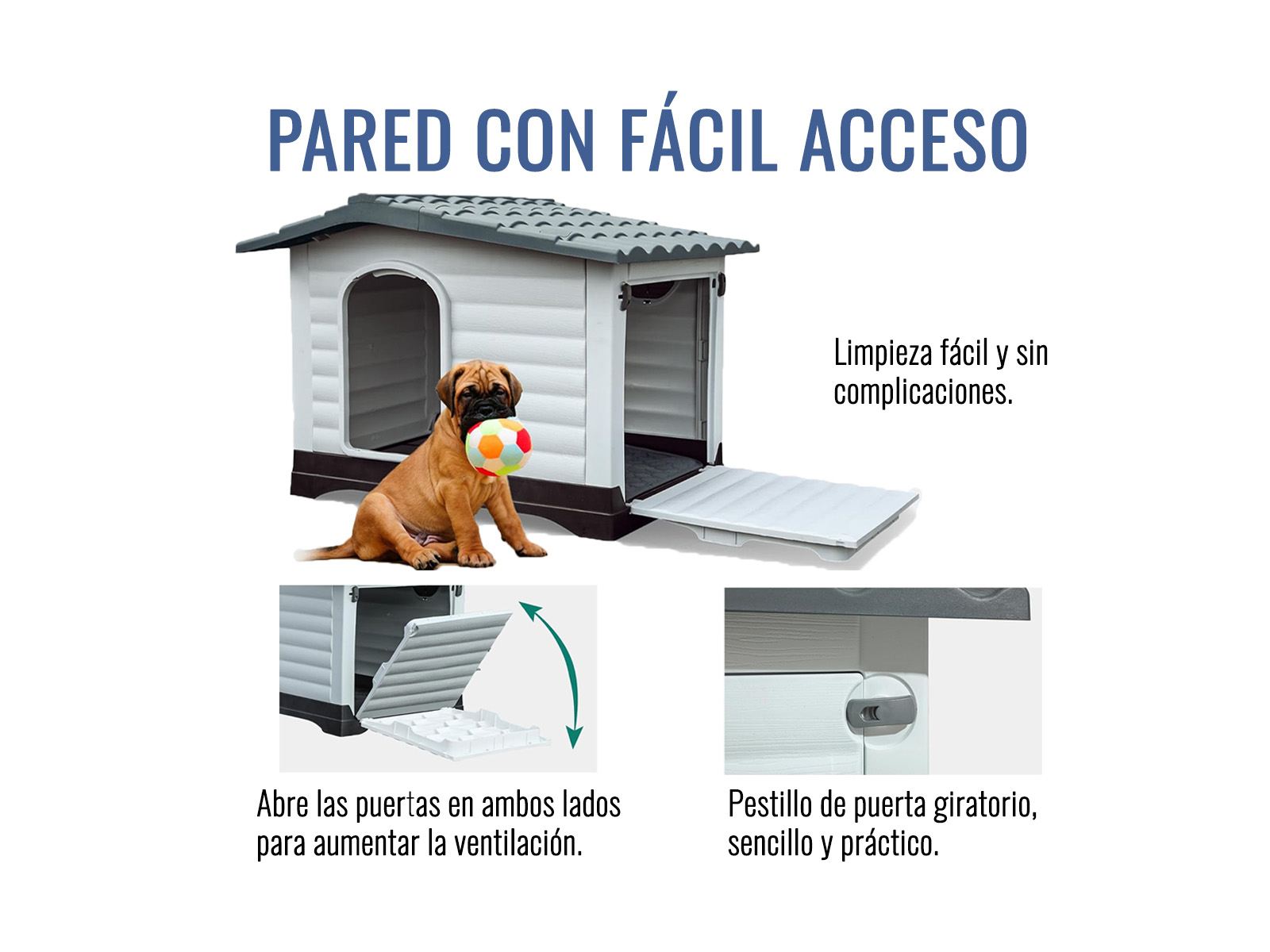 Foto 4 | Casa Para Perro Horizontal Chica Gris Oscuro Elan