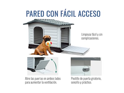 Foto 4 | Casa Para Perro Horizontal Chica Gris Oscuro Elan