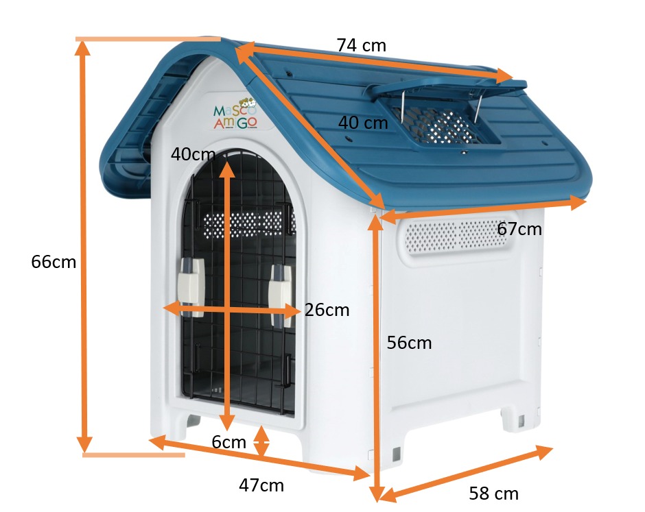 Foto 3 | Casa MascoAmigo Térmica Azul Razas Medianas-Chicas 75.7 x 63 x 65 cm para Perro