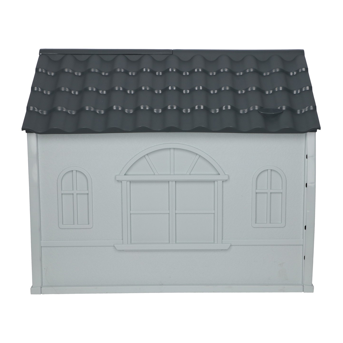 Foto 5 | Casa para Perro Mediano y Chico MascoAmigo Gris con Puerta Metálica 75.7 x 65 x 63 cm