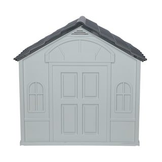 Foto 6 | Casa para Perro Mediano y Chico MascoAmigo Gris con Puerta Metálica 75.7 x 65 x 63 cm