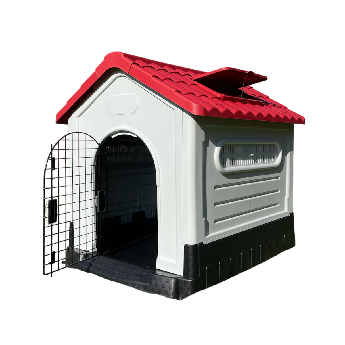 Casa Q Perron Grande para Exterior Resistente con Puerta para Perro