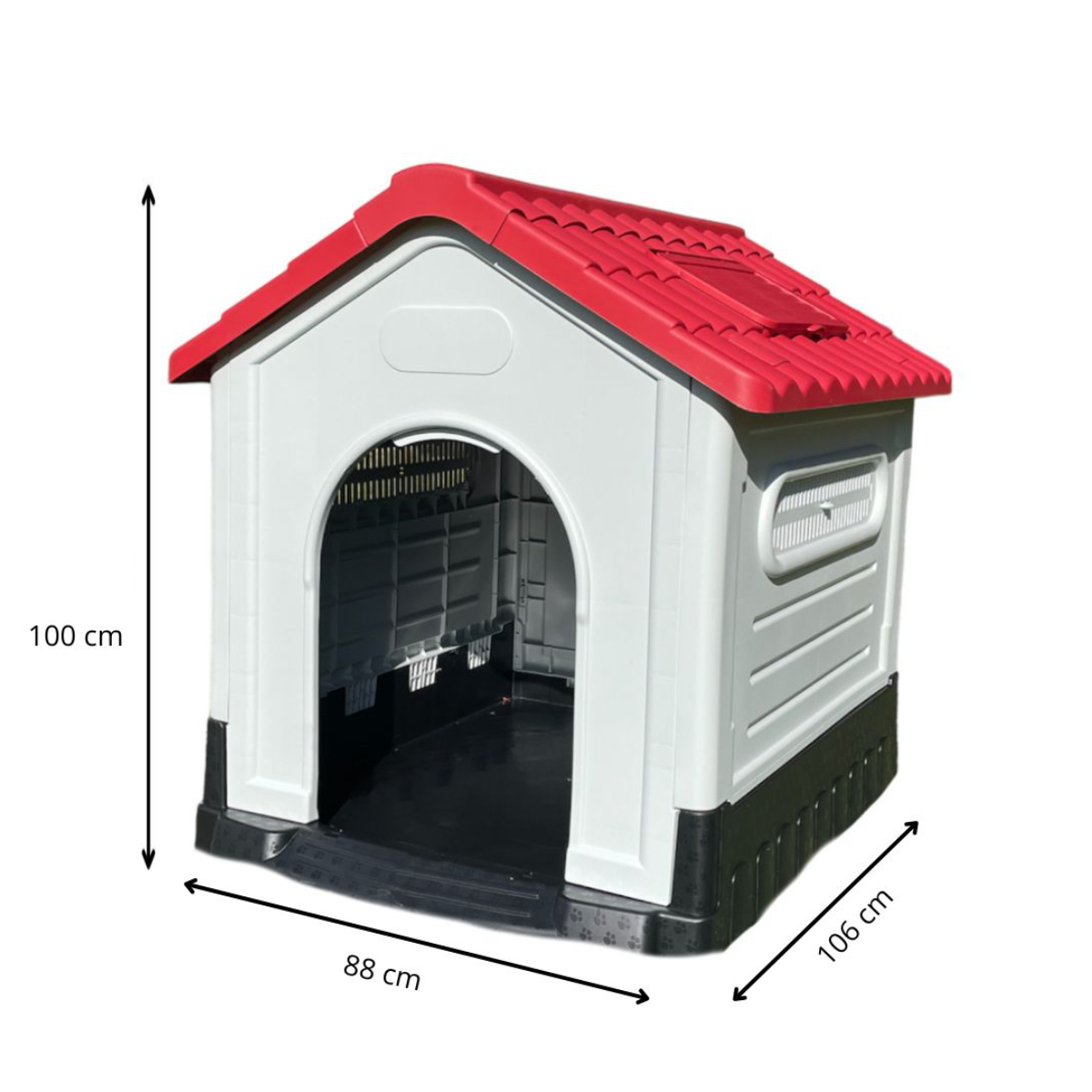 Foto 5 pulgar | Casa Q Perron Grande para Exterior Resistente con Puerta para Perro