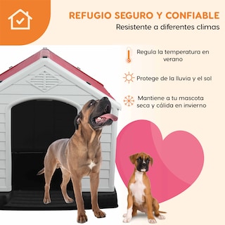 Foto 5 | Casa Mascota Berlín 87.7x78.5x81.5cm -rojo M (blanco)