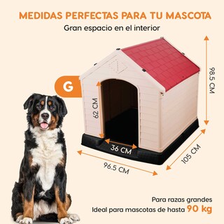 Foto 3 | Casa Mascota Berlín 105x96.5x98.5cm -rojo G