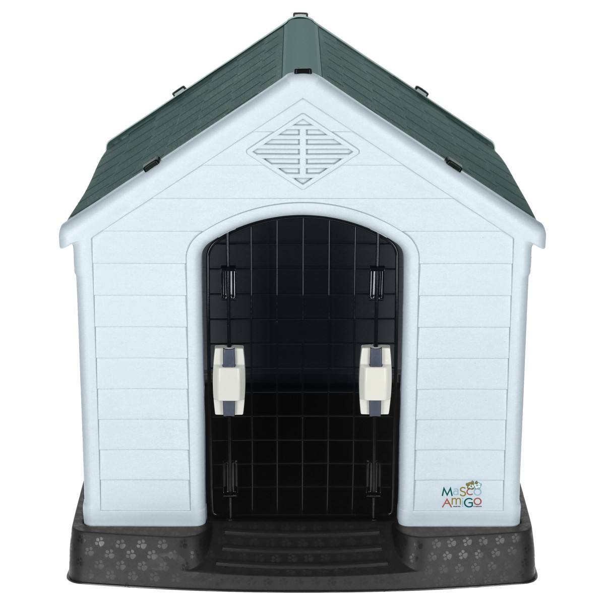 Foto 3 pulgar | Casa Para Perro Mediano/chico Mascoamigo Color Verde  Con Puerta Metálica 70x65x70 Cm