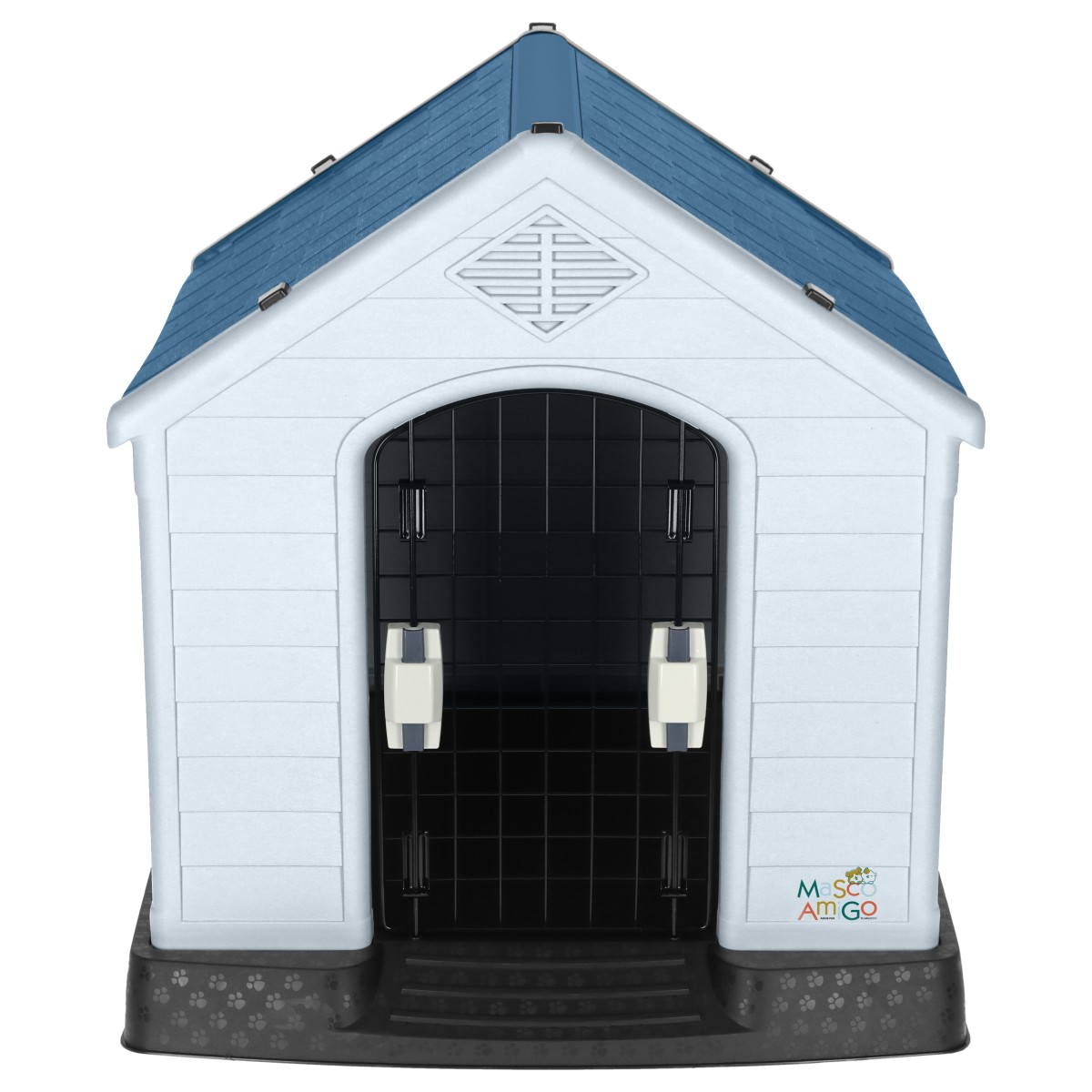 Foto 2 | Casa Para Perro Mediano/chico Mascoamigo Color Azul Con Puerta Metálica 70x65x70 Cm