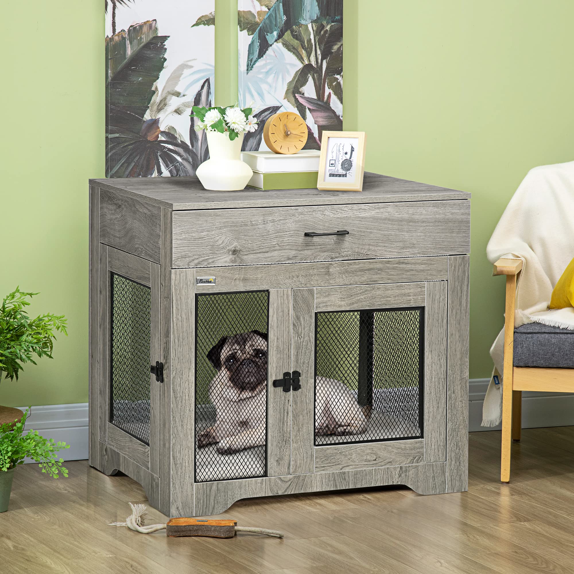 Foto 2 | Mueble Pawhut Para Perros Con Cojín Suave Y Resistente Al Agua - Venta Internacional.