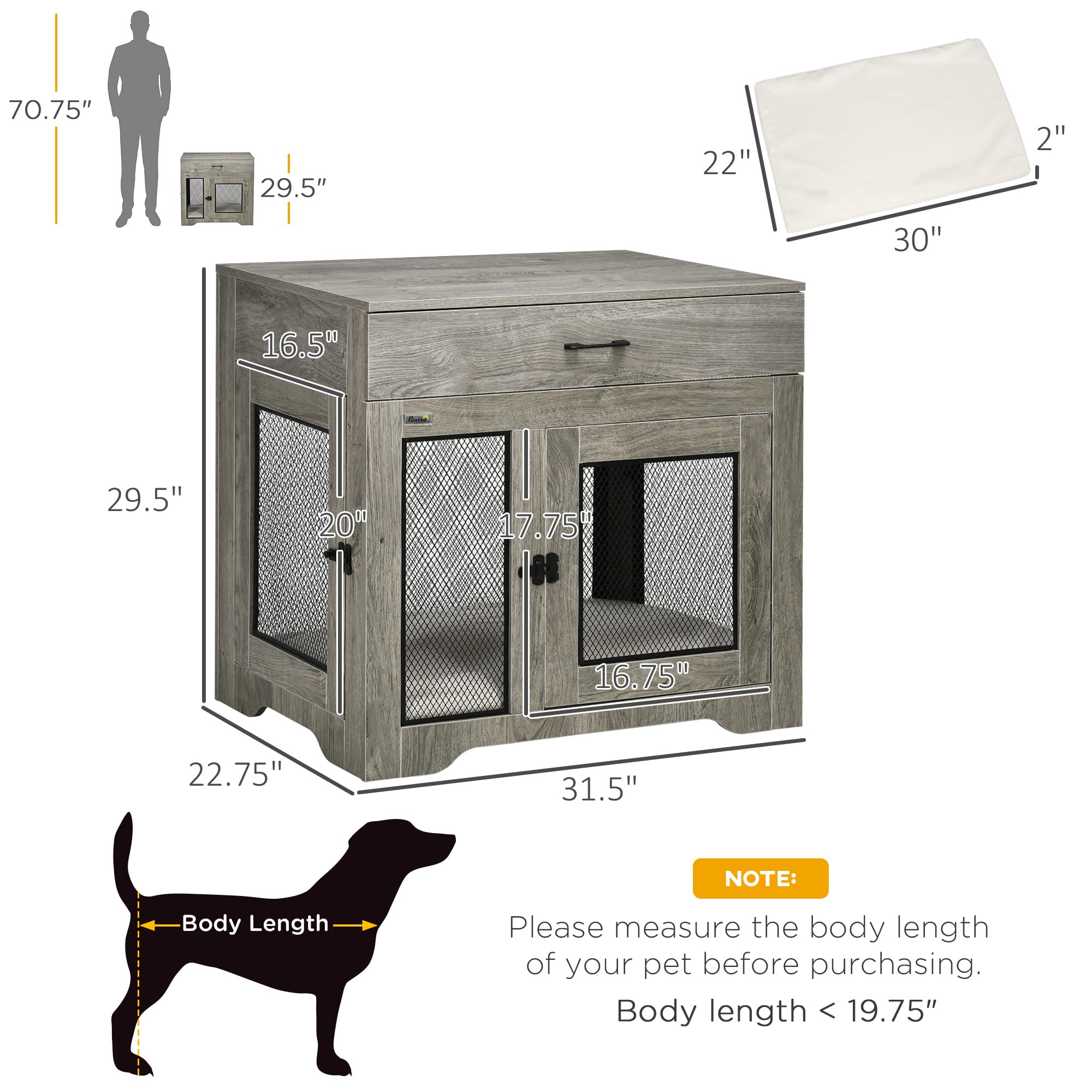 Foto 3 | Mueble Pawhut Para Perros Con Cojín Suave Y Resistente Al Agua - Venta Internacional.