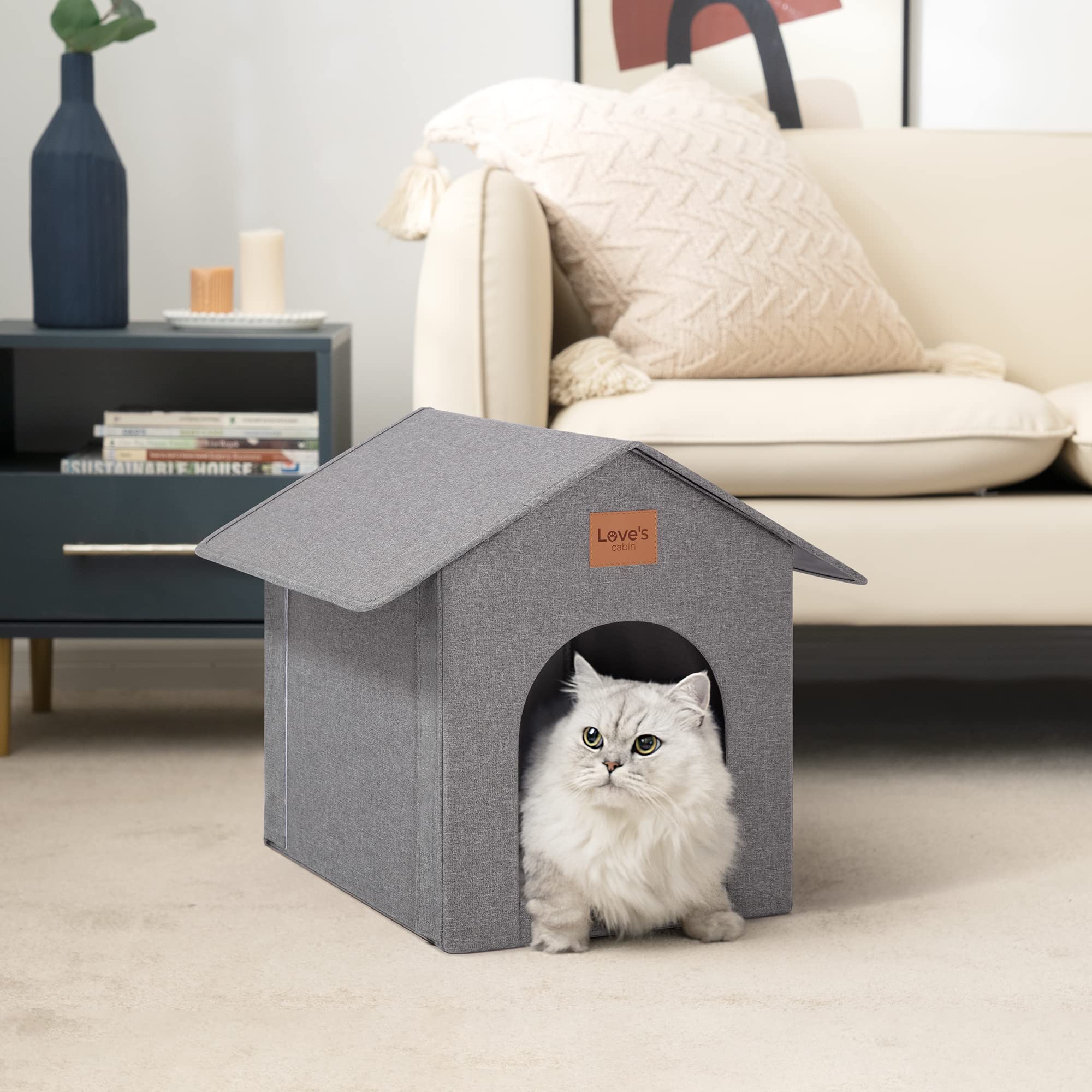 Foto 3 pulgar | Cabina Love Para Gatos Al Aire Libre, Con Aislamiento Resistente A La Intemperie - Venta Internacional.