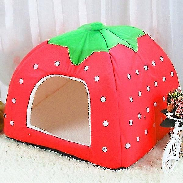 Foto 2 pulgar | Casa Plegable Para Mascotas Huoguo Strawberry Con Forma De Jaula Para Pájaros - Venta Internacional.