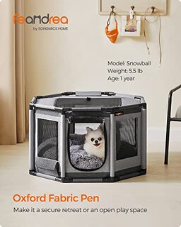 Foto 2 | Parque Infantil Para Perros Feandrea, Tela Oxford, Octágono, Talla M - Venta Internacional.