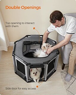 Foto 5 | Parque Infantil Para Perros Feandrea, Tela Oxford, Octágono, Talla M - Venta Internacional.