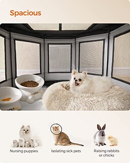 Foto 7 | Parque Infantil Para Perros Feandrea, Tela Oxford, Octágono, Talla M - Venta Internacional.