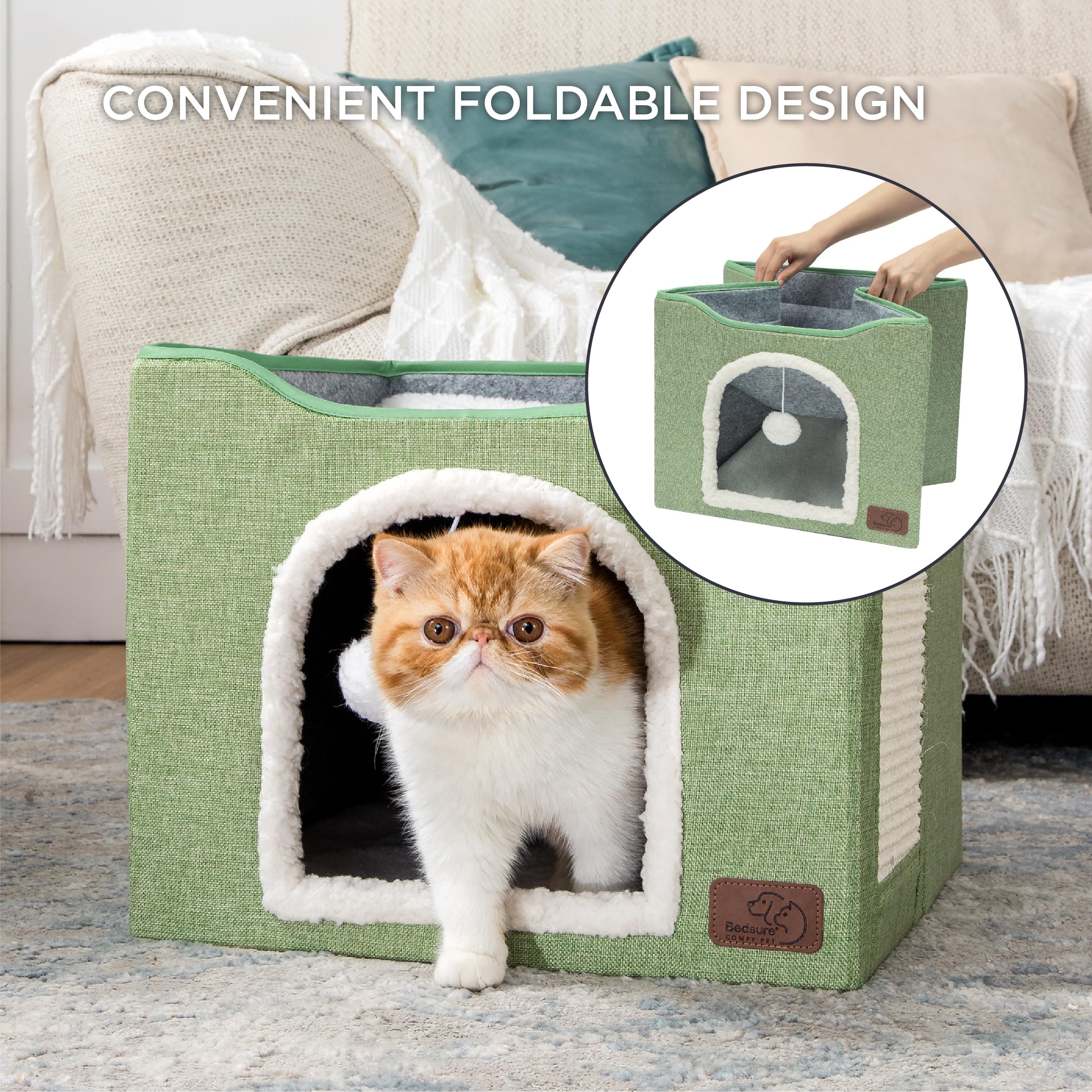Foto 5 pulgar | Cama Para Gatos Bedsure Cat Cave Para Gatos De Interior, Tamaño Grande - Venta Internacional.