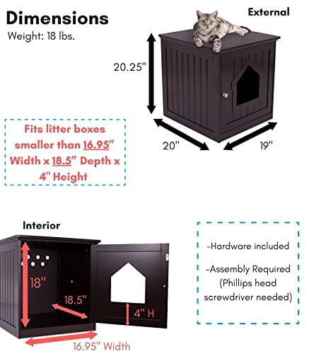 Foto 5 | Casa Para Gatos Y Mesa Auxiliar Birdrock, Casa Decorativa Para Gatos - Venta Internacional.