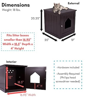 Foto 5 | Casa Para Gatos Y Mesa Auxiliar Birdrock, Casa Decorativa Para Gatos - Venta Internacional.