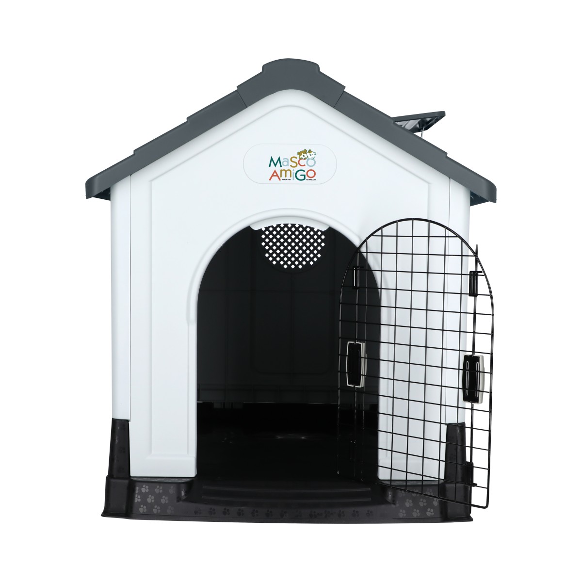 Foto 2 | Casa Para Perro Grande Mascoamigo Color Gris Con Puerta Metálica Medidas 105x88x99 Cm
