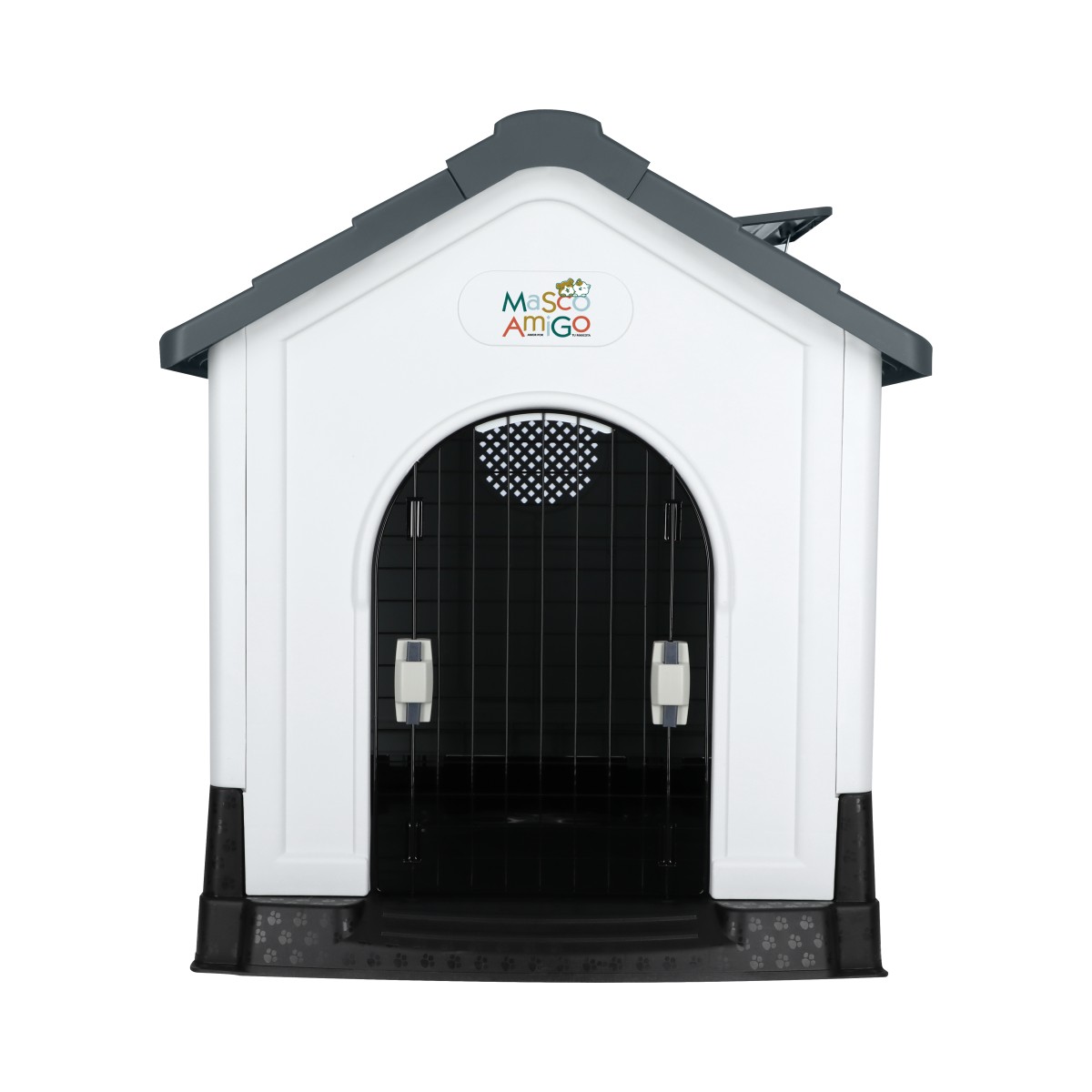 Foto 6 | Casa Para Perro Grande Mascoamigo Color Gris Con Puerta Metálica Medidas 105x88x99 Cm