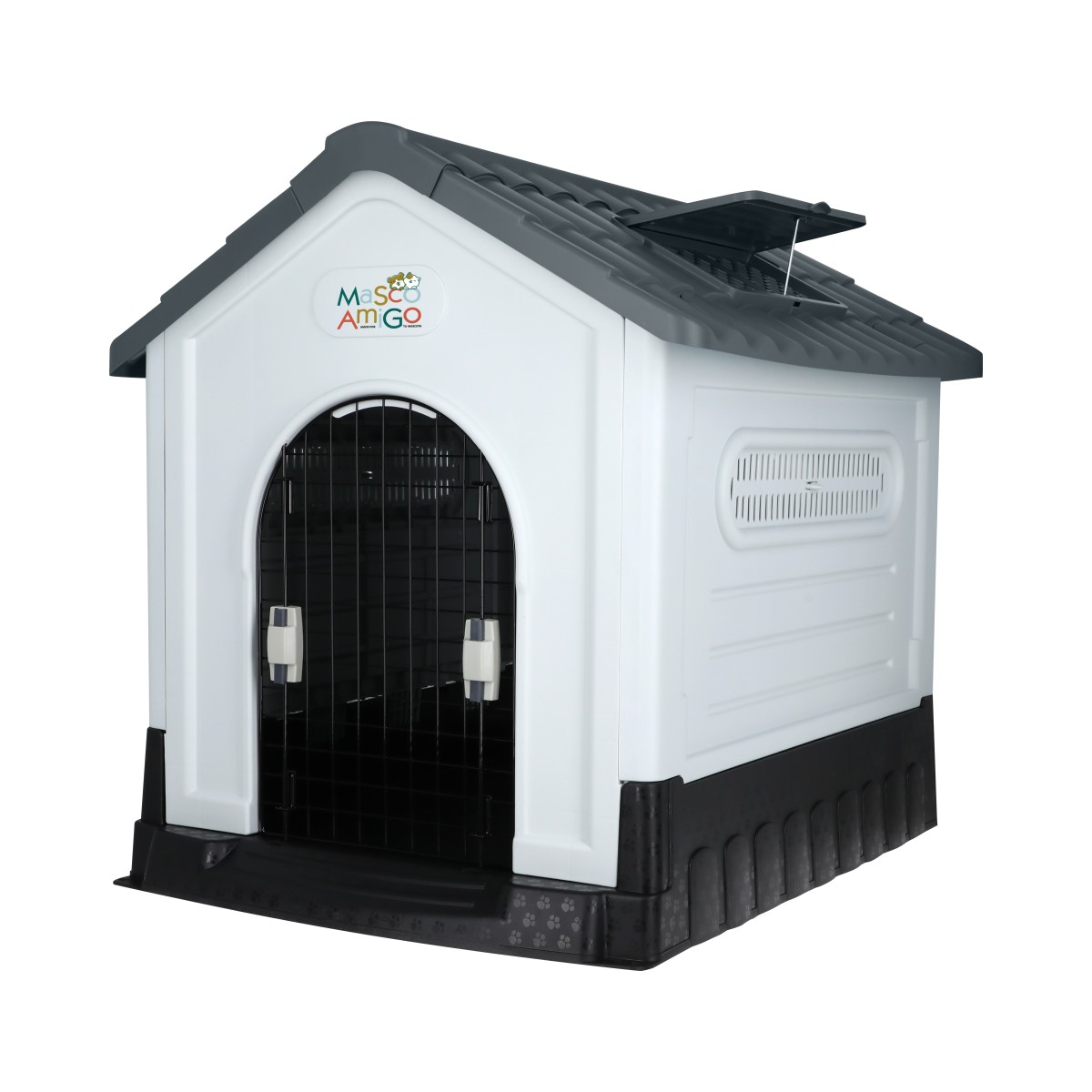 Foto 7 | Casa Para Perro Grande Mascoamigo Color Gris Con Puerta Metálica Medidas 105x88x99 Cm