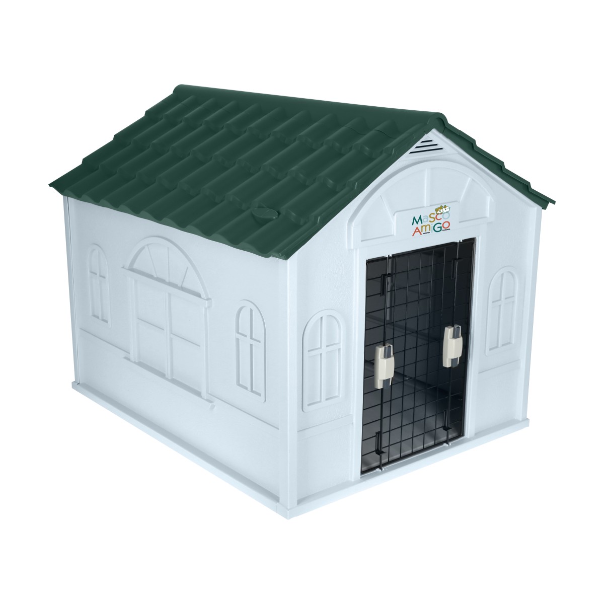 Foto 9 pulgar | Casa Para Perro Mediano/chico Mascoamigo Color Verde Con Puerta Metálica 75.7x65x63 Cm