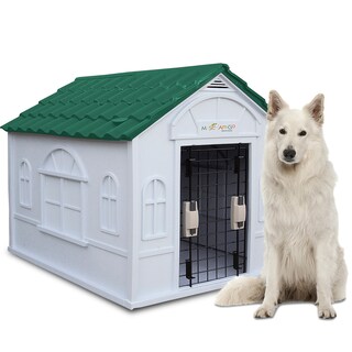 Foto 1 | Casa Para Perro Grande Mascoamigo Color Verde Con Puerta Metálica Medidas 98.2x84.2x82 Cm
