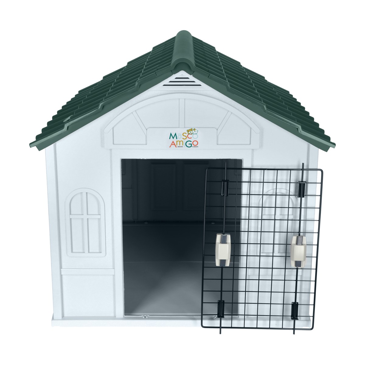 Foto 2 | Casa Para Perro Grande Mascoamigo Color Verde Con Puerta Metálica Medidas 98.2x84.2x82 Cm