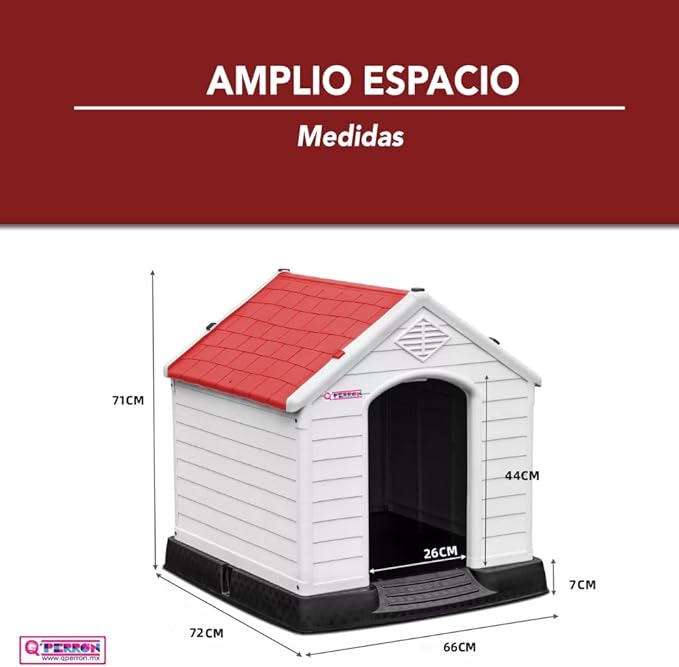 Foto 4 pulgar | Casa Para Perro Q Perron Comoda Y Segura Para Raza Chica