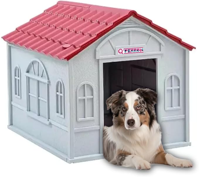 Casa para Perro Q Perron Roja para Raza Chica