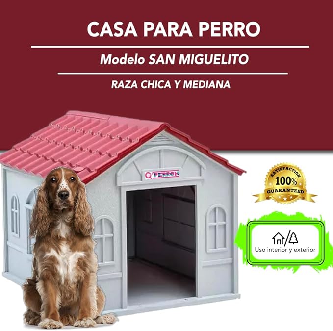 Foto 3 pulgar | Casa para Perro Q Perron Roja para Raza Chica