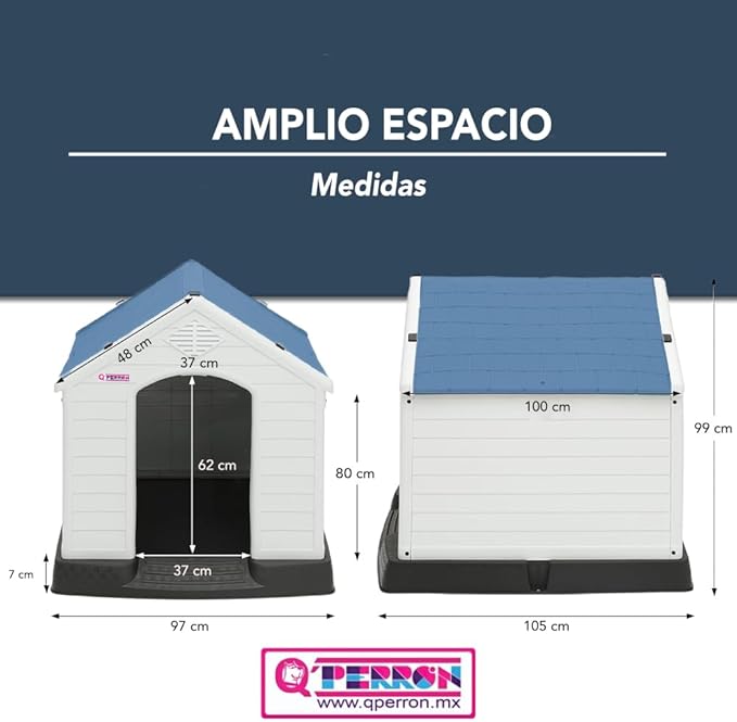 Foto 3 | Casa Q Perron para Perro Grande Resistente al Agua