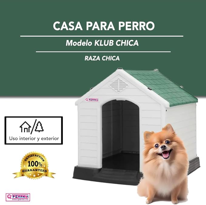 Foto 3 pulgar | Casa Q Perron Para Raza Chica Color Verde