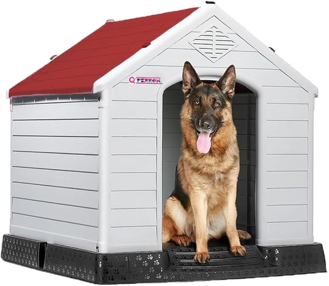 Casa para Perro Q Perron Rojo para Raza Grande