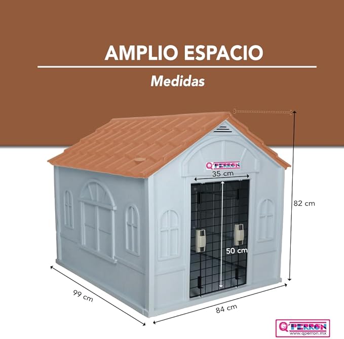 Foto 4 pulgar | Casa Q Perron Con Puerta Para Raza Grande