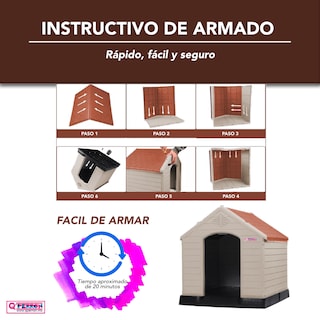 Foto 4 | Casa Q Perron Para Perro Grande Color Terracota