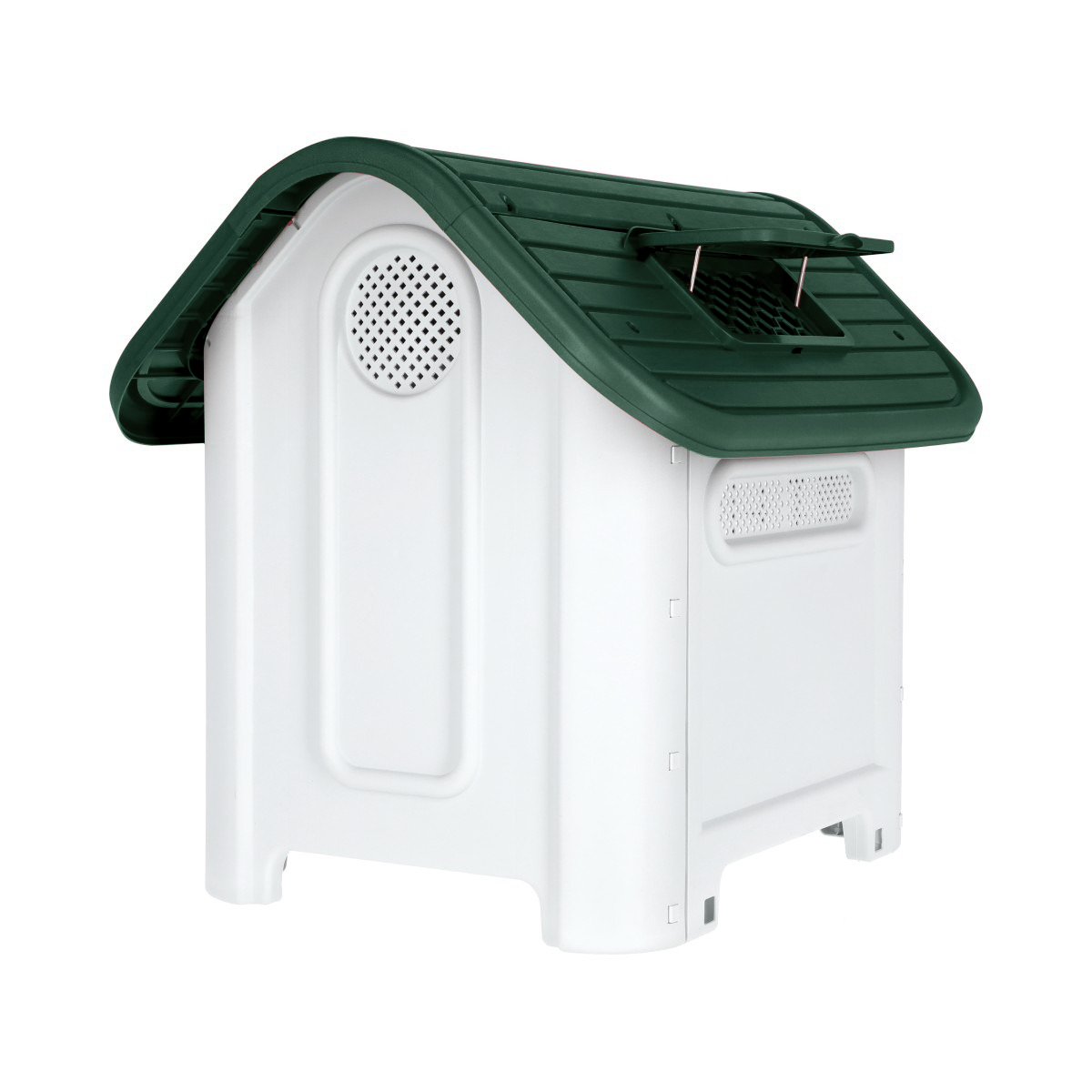 Foto 6 pulgar | Casa para Perros Medianos - Chicos MascoAmigo Verde con Puerta Metálica-Térmica  74x47x66 cm