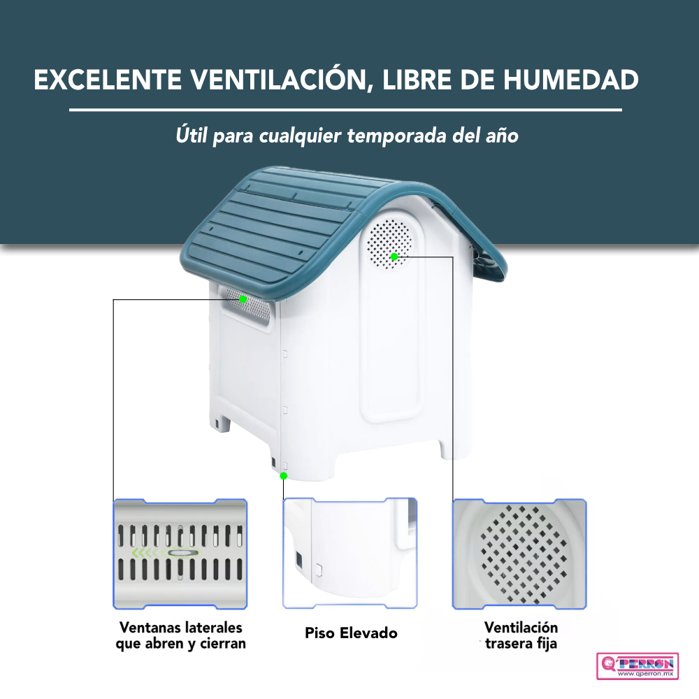 Foto 7 pulgar | Casa Q Perron Para Para Perro Piso Elevado