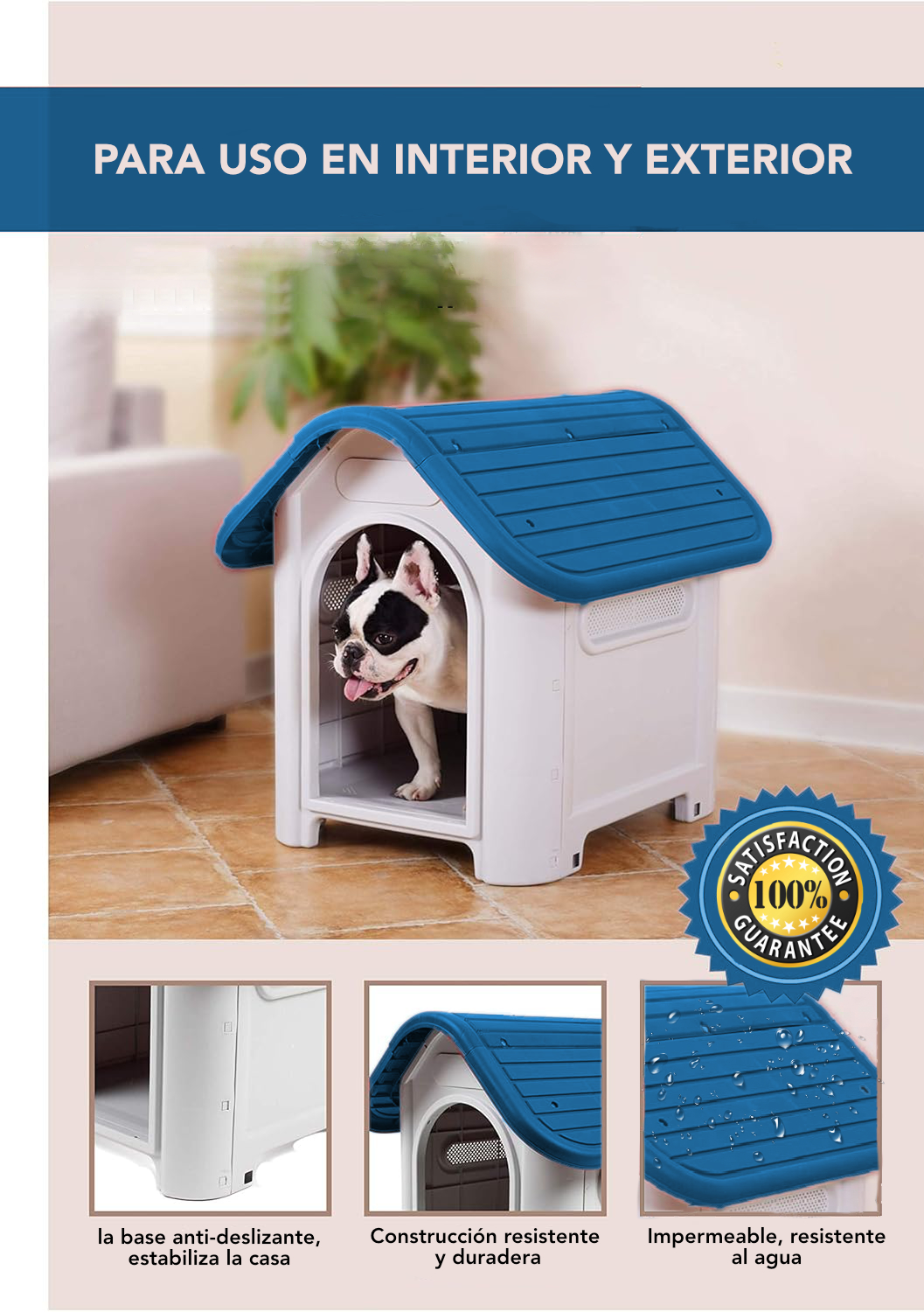 Foto 8 pulgar | Casa Q Perron Para Para Perro Piso Elevado