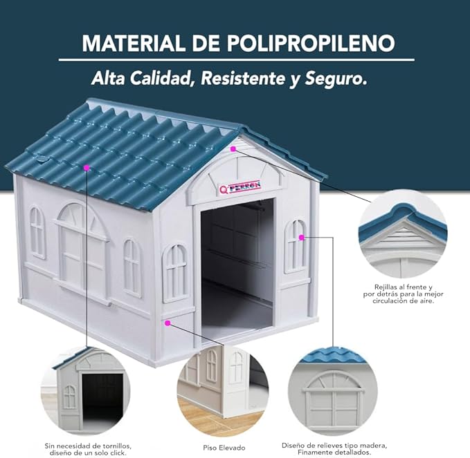 Foto 4 pulgar | Casa Q Perron Para Mascotas Resistente