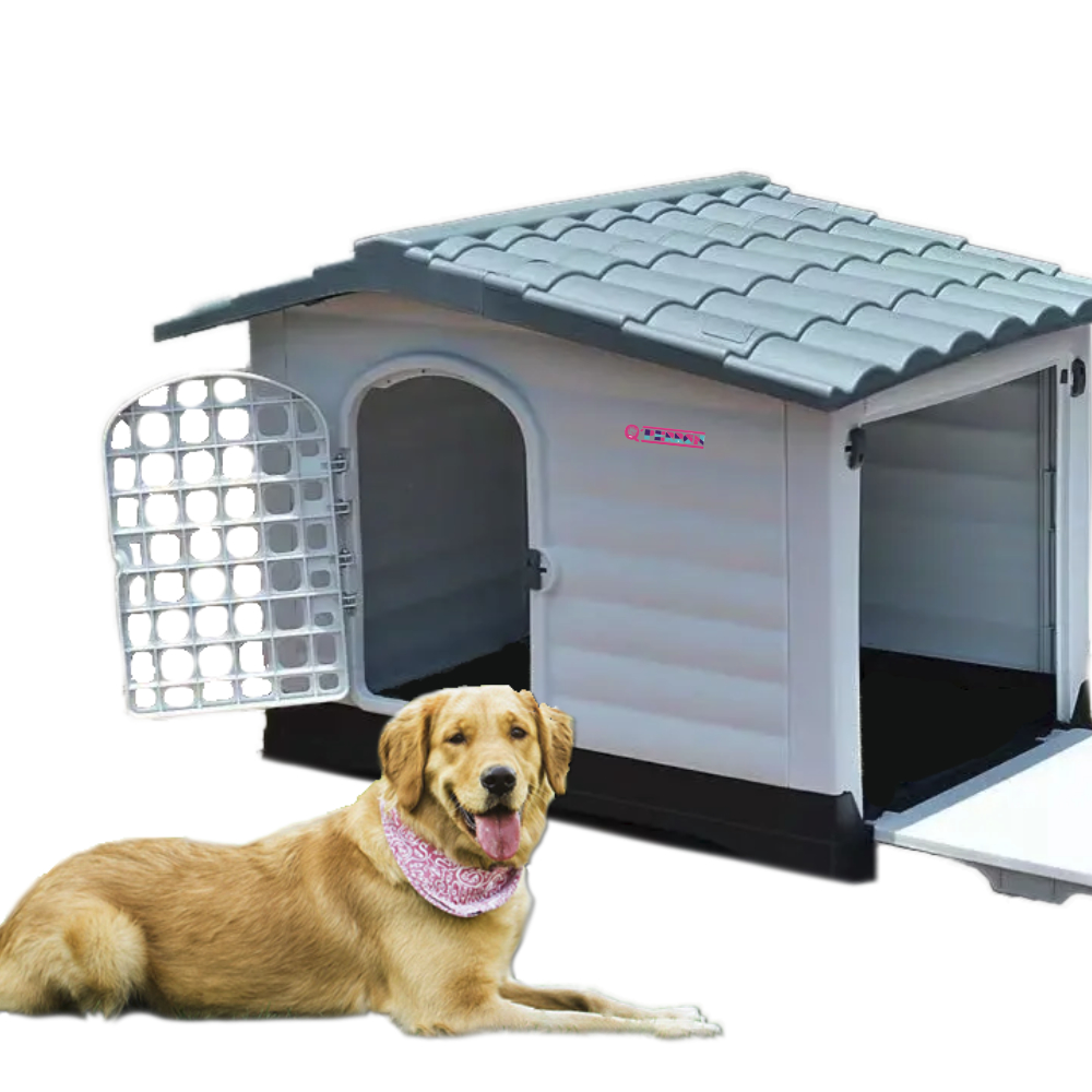 Casa Q Perron Para Perro Grande Color Gris