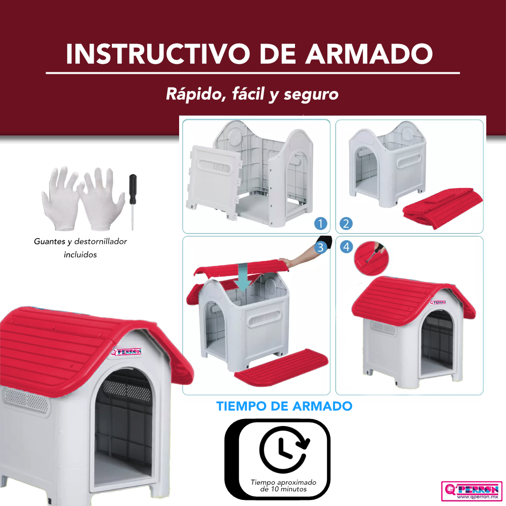 Foto 7 pulgar | Casa Para Mascotas Raza Chica Con Piso Elevado