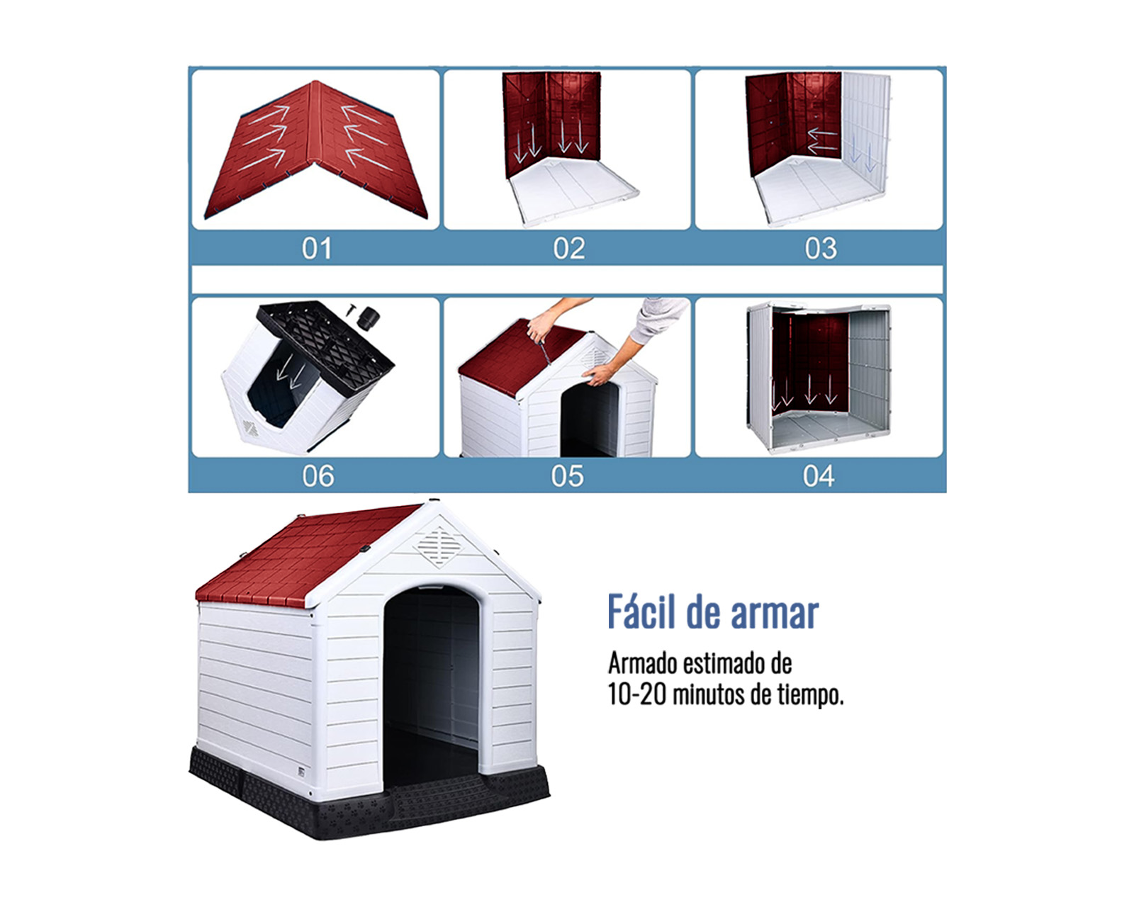 Foto 6 | Casa De Perro Mediana Roja Zen