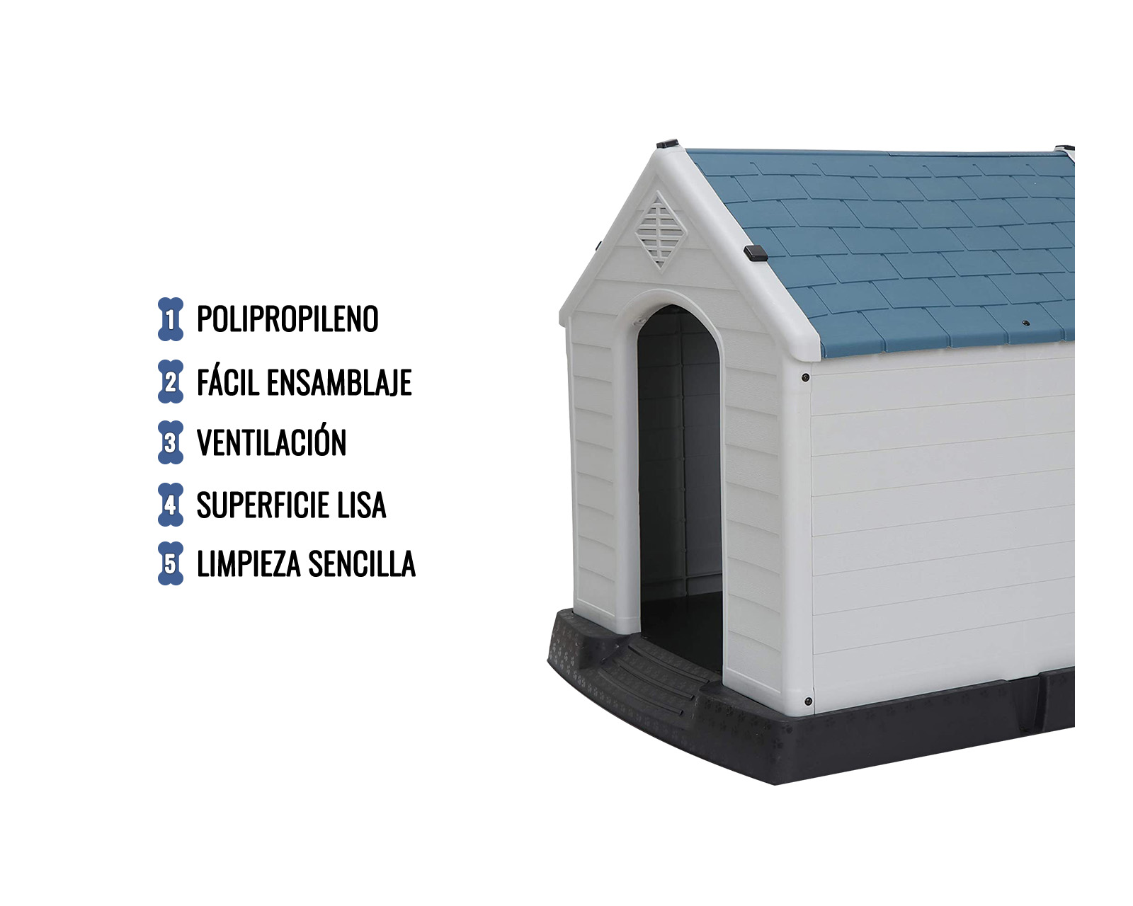 Foto 5 | Casa De Perro Extra Grande Azul Zen